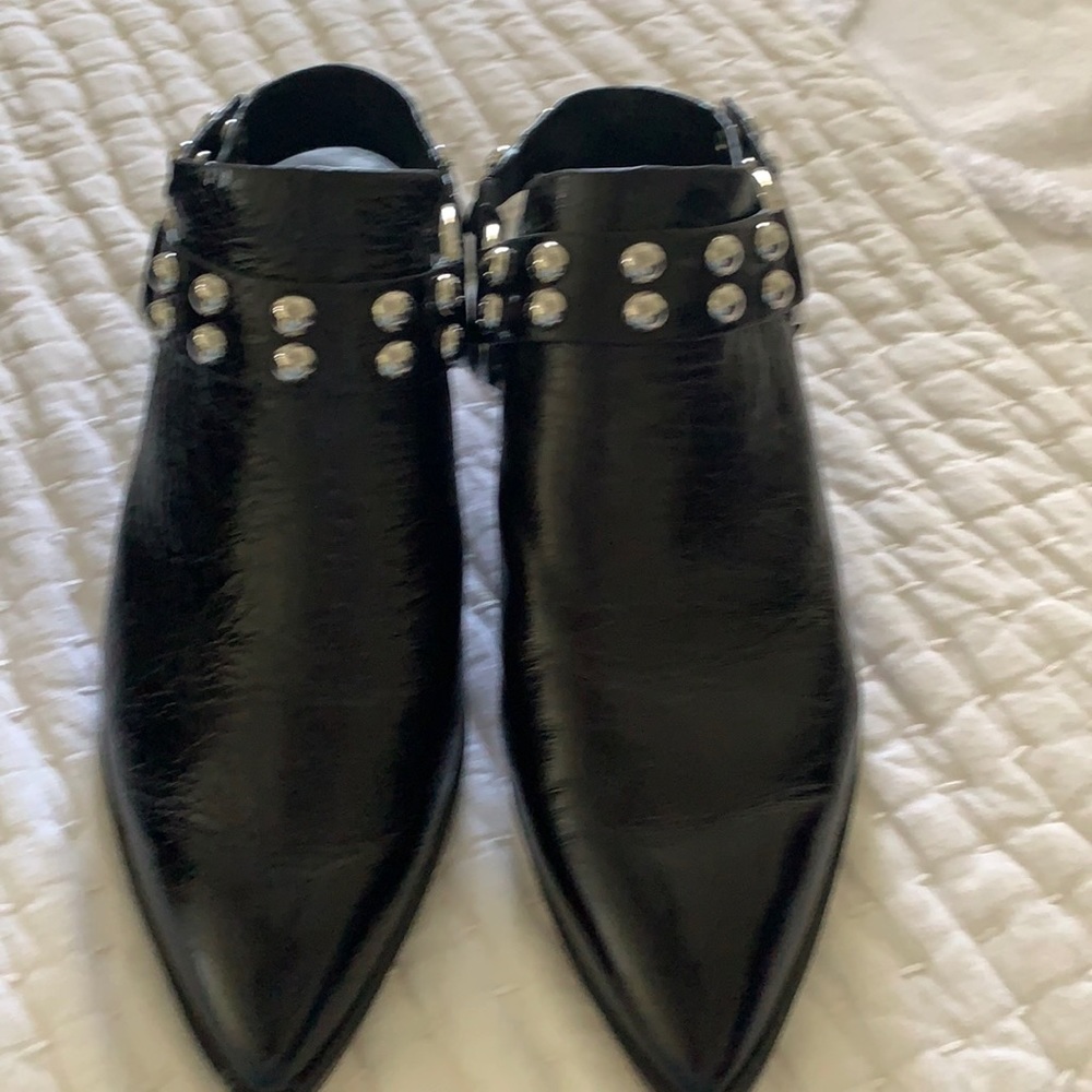 Rebecca Minkoff black leather mule